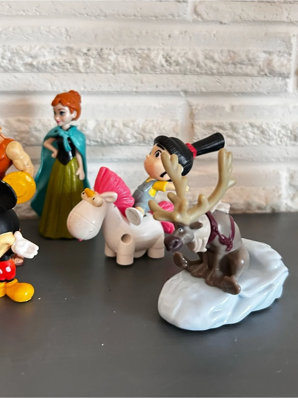 Disney Pixar Action Figures Lot Of 15 Hercules Mickey Princesses Agnes  2”-3.75”